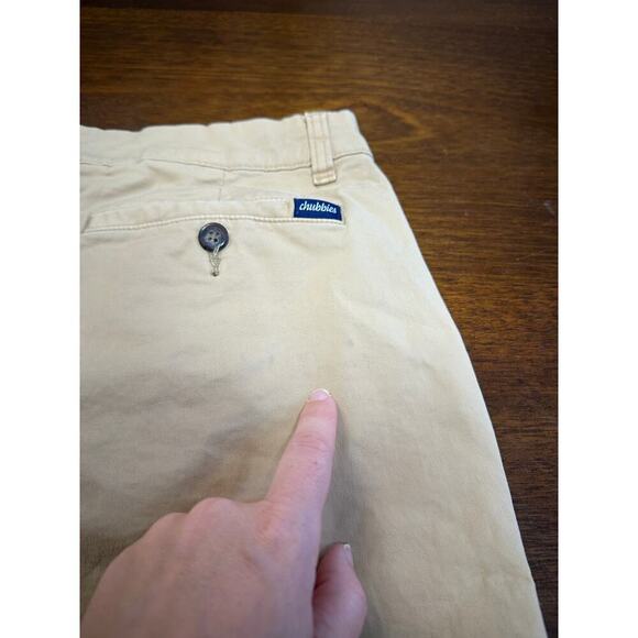 Chubbies Khaki Chino Shorts Men 33 Tan Regular Cotton Preppy Neutral Faternity - Picture 8 of 11